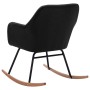 Silla mecedora de tela negra