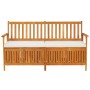 Banco de almacenaje con cojín madera maciza de acacia 170 cm