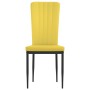 Sillas de comedor 4 uds terciopelo amarillo mostaza