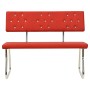 Banco de cuero sintético rojo 110 cm