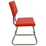 Banco de cuero sintético rojo 110 cm