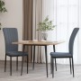 Sillas de comedor 2 unidades terciopelo gris oscuro