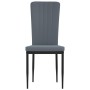 Sillas de comedor 4 unidades terciopelo gris oscuro