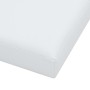 Taburete con almacenaje plegable cuero sintético blanco