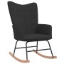Silla mecedora de tela negra