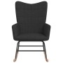 Silla mecedora de tela negra