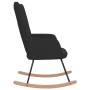 Silla mecedora de tela negra