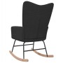 Silla mecedora de tela negra