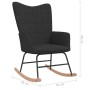Silla mecedora de tela negra