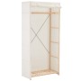 Armario de tela blanco 79x40x170 cm