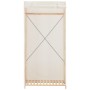 Armario de tela blanco 79x40x170 cm
