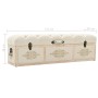 Banco de almacenaje madera maciza de abeto y tela 110 cm
