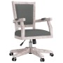 Silla de oficina giratoria tela gris oscuro