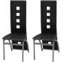 Sillas de comedor 2 unidades cuero sintético negro