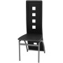 Sillas de comedor 2 unidades cuero sintético negro
