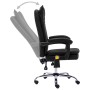Silla de oficina de masaje de cuero sintético negra