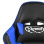Silla gaming giratoria PVC azul