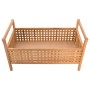 Banco de almacenamiento de madera maciza de nogal 93x49x49 cm