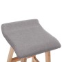 Taburete de cocina tela gris claro