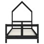 Estructura de cama para niños madera de pino negro 80x200 cm
