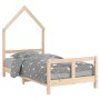 Estructura de cama para niños madera maciza de pino 80x160 cm