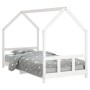 Estructura de cama para niños madera de pino blanco 90x190 cm