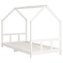 Estructura de cama para niños madera de pino blanco 90x190 cm