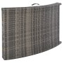 Set de muebles de jardín plegables 3 pzas ratán sintético gris
