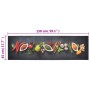 Alfombra de cocina lavable terciopelo dibujo especias 45x150 cm