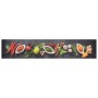 Alfombra de cocina lavable terciopelo dibujo especias 60x300 cm