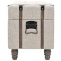 Bancos de almacenamiento 3 piezas madera y acero 112x37x45 cm