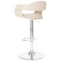 Taburete de cocina cuero sintético blanco