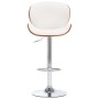 Taburete de cocina cuero sintético blanco