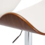 Taburete de cocina cuero sintético blanco