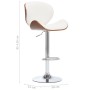 Taburete de cocina cuero sintético blanco