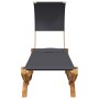 Tumbona con dosel madera curvada gris antracita 100x200x126cm