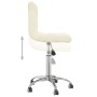 Silla de oficina giratoria de tela color crema
