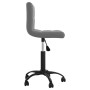 Silla de oficina giratoria de terciopelo gris oscuro