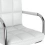 Taburete de cocina cuero sintético blanco