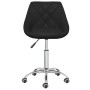 Silla de oficina giratoria de cuero sintético negro