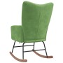 Silla mecedora de terciopelo verde claro