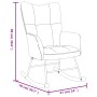 Silla mecedora con reposapiés terciopelo negro
