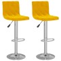 Taburetes de cocina 2 unidades terciopelo amarillo mostaza