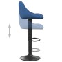 Taburetes de cocina 2 unidades terciopelo azul