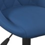 Taburetes de cocina 2 unidades terciopelo azul