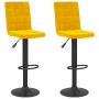 Taburetes de cocina 2 unidades terciopelo amarillo mostaza