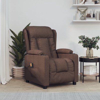 Sillón de masaje eléctrico tela marrón