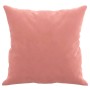 Cojines decorativos 2 uds terciopelo rosa 40x40 cm