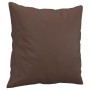 Cojines decorativos 2 uds cuero sintético marrón 40x40 cm