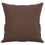 Cojines decorativos 2 uds cuero sintético marrón 40x40 cm